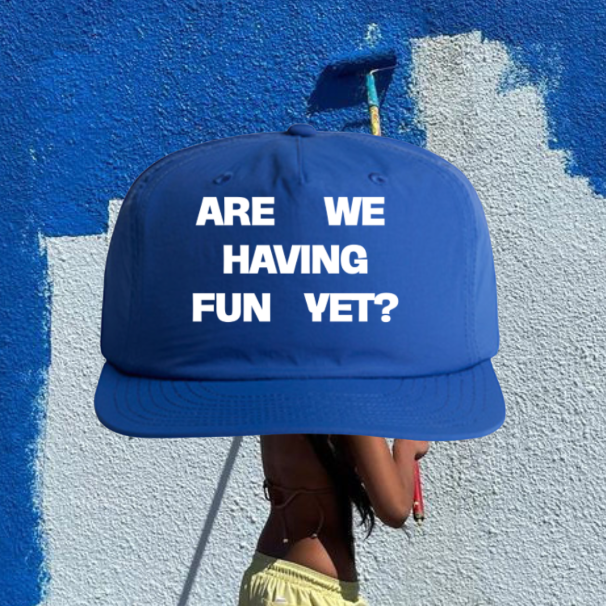 ARE WE HAVING FUN YET? - ROYAL BLUE