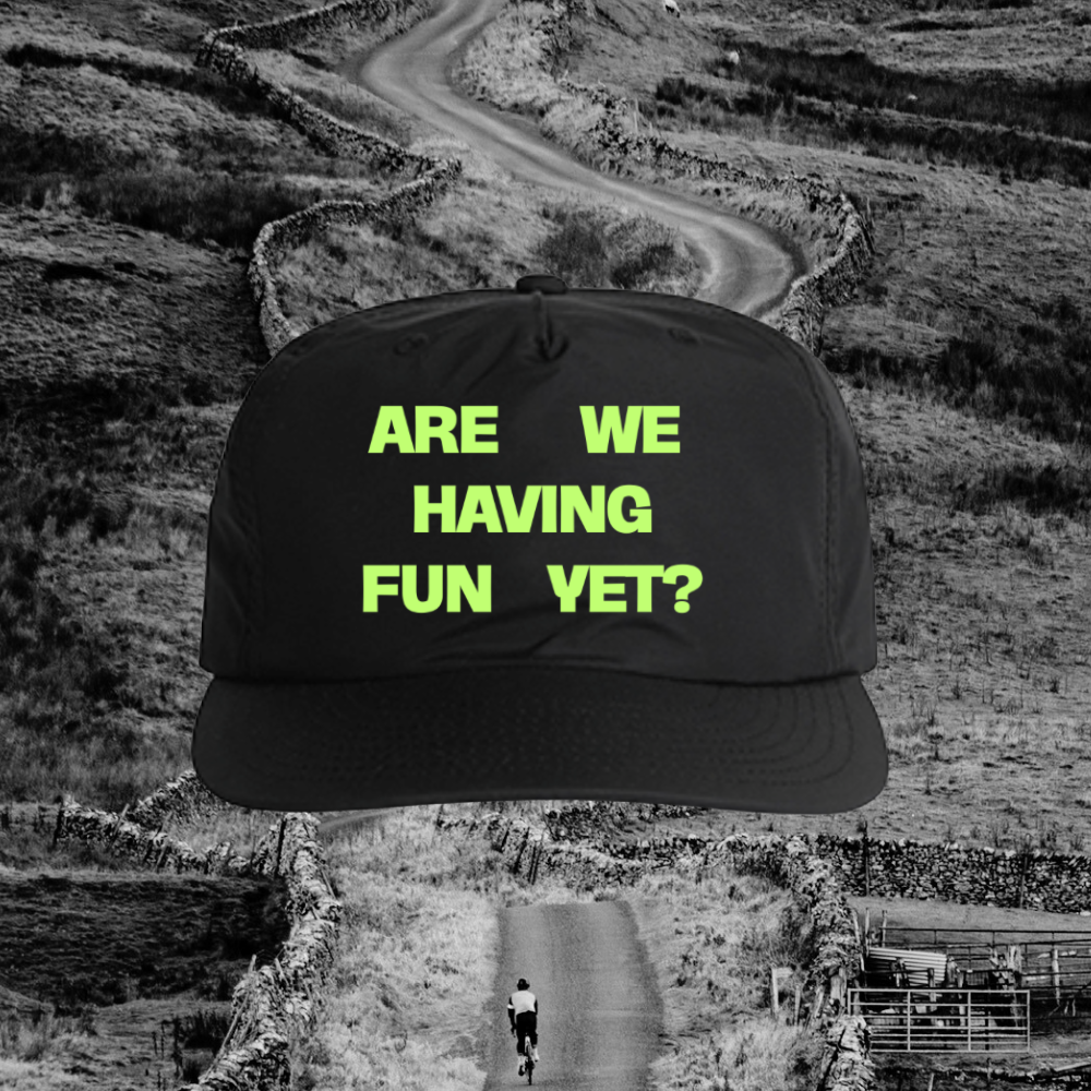 ARE WE HAVING FUN YET? - BLACK - (LIME GREEN LOGO)